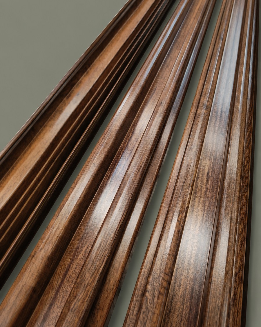 Perfiles de aluminio con efecto madera ébano por sublimación