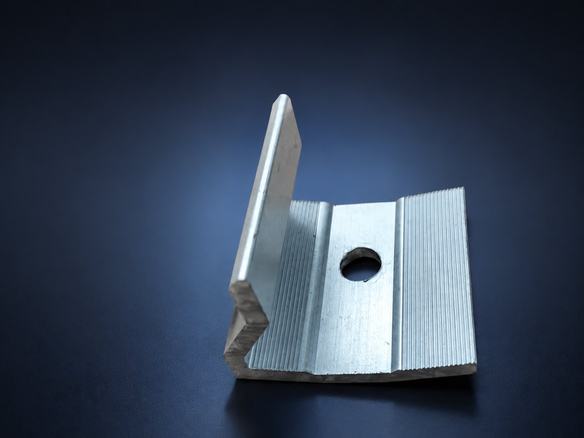 Ángulo de anclaje de aluminio con superficie estriada
